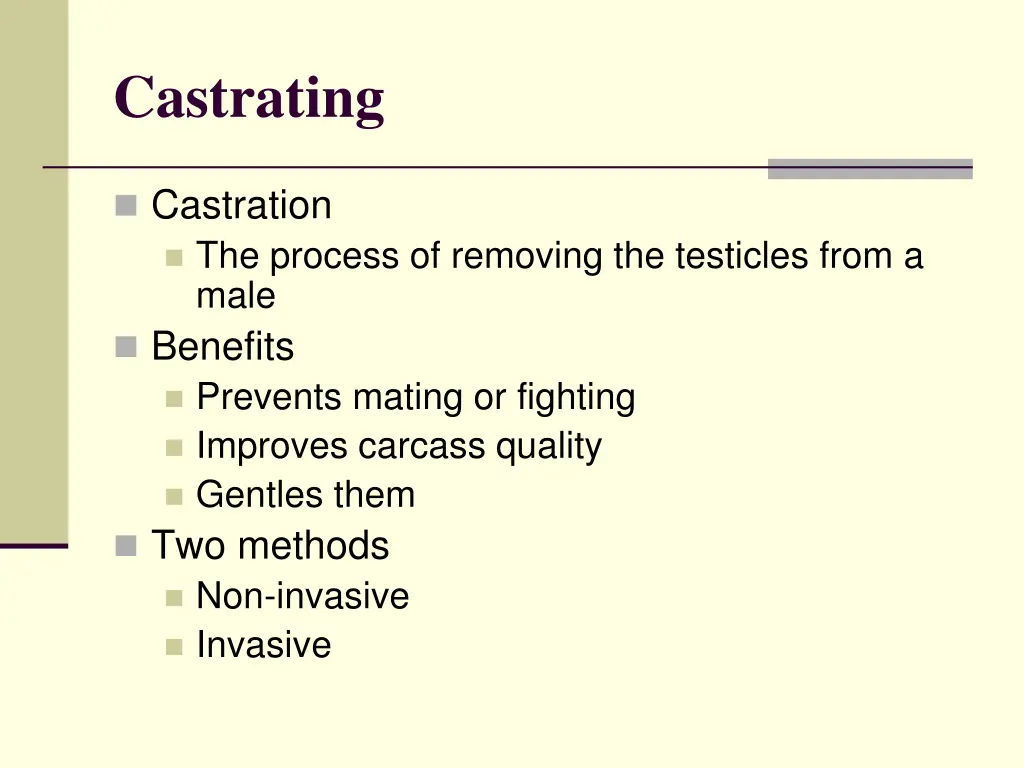 castrating