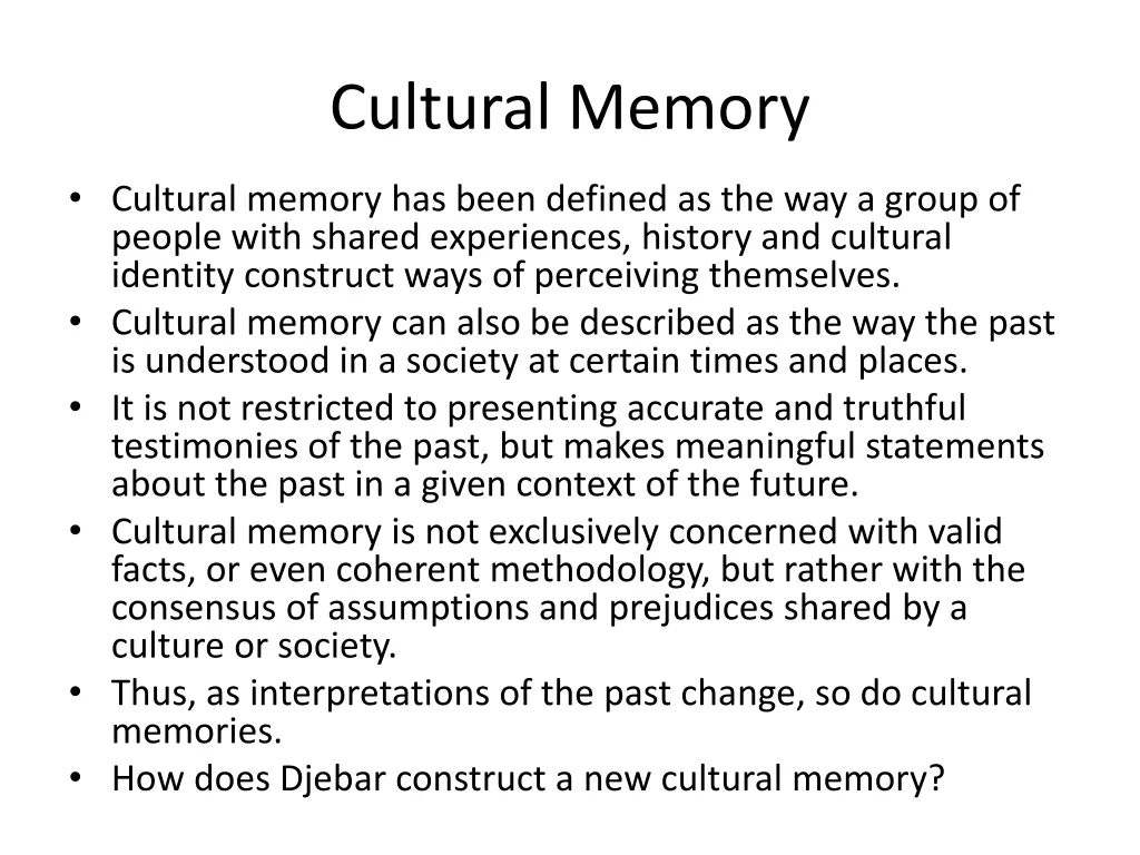 cultural memory