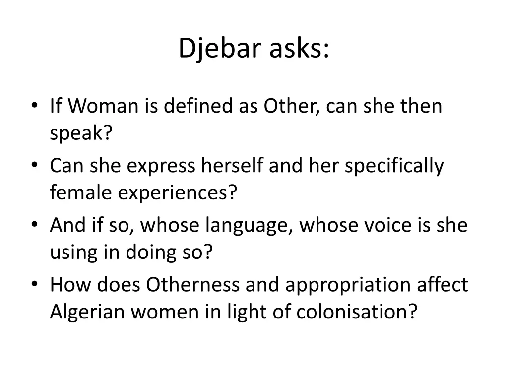 djebar asks