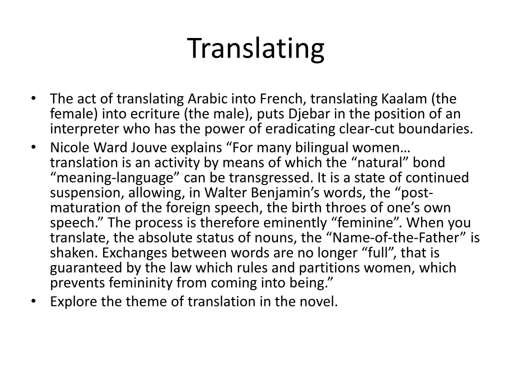 translating