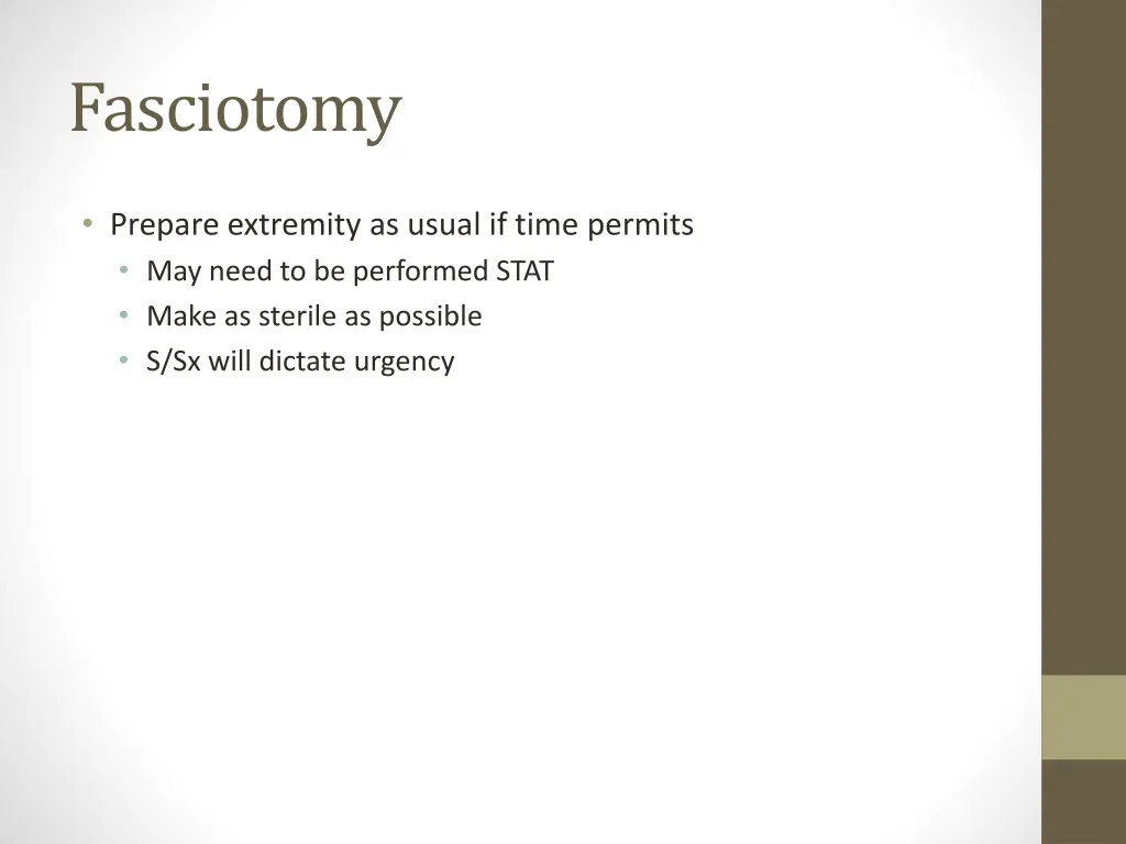 fasciotomy