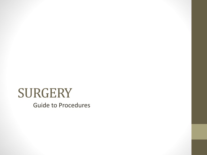 surgery guide to procedures