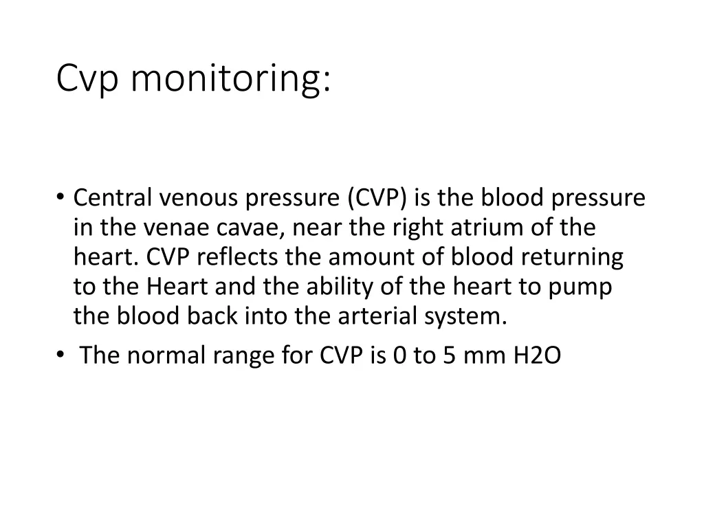 cvp monitoring