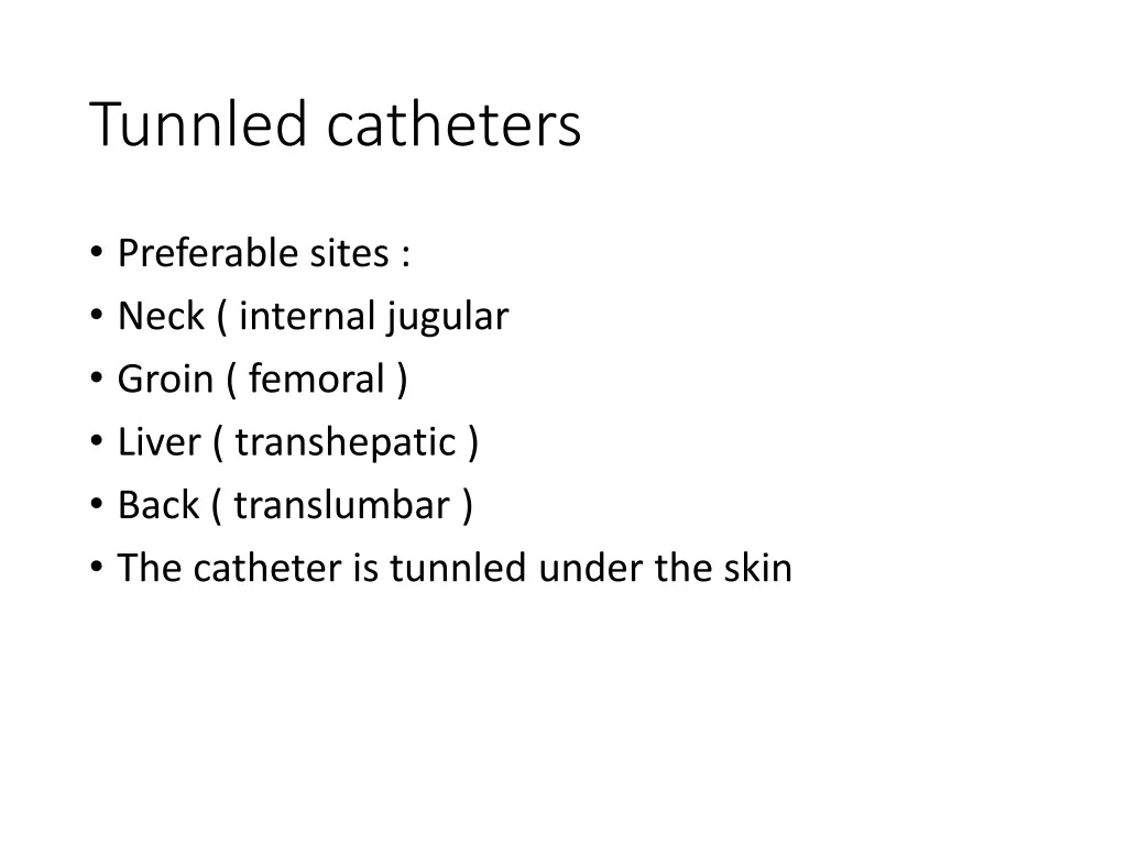 tunnled catheters