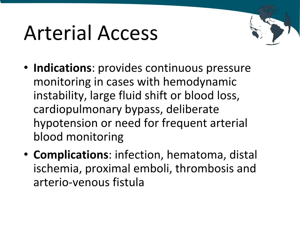 arterial access 1