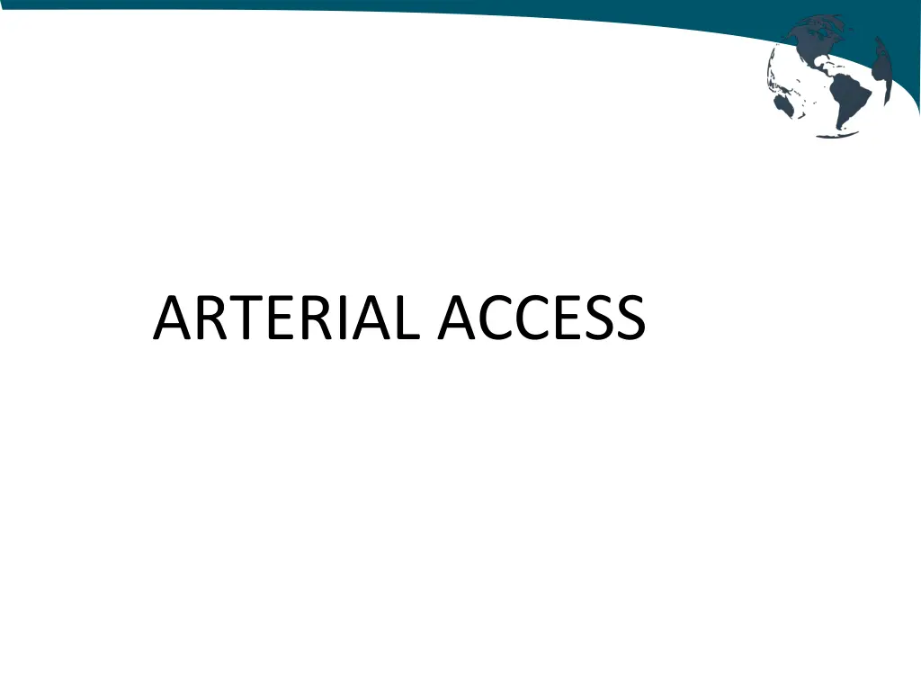 arterial access