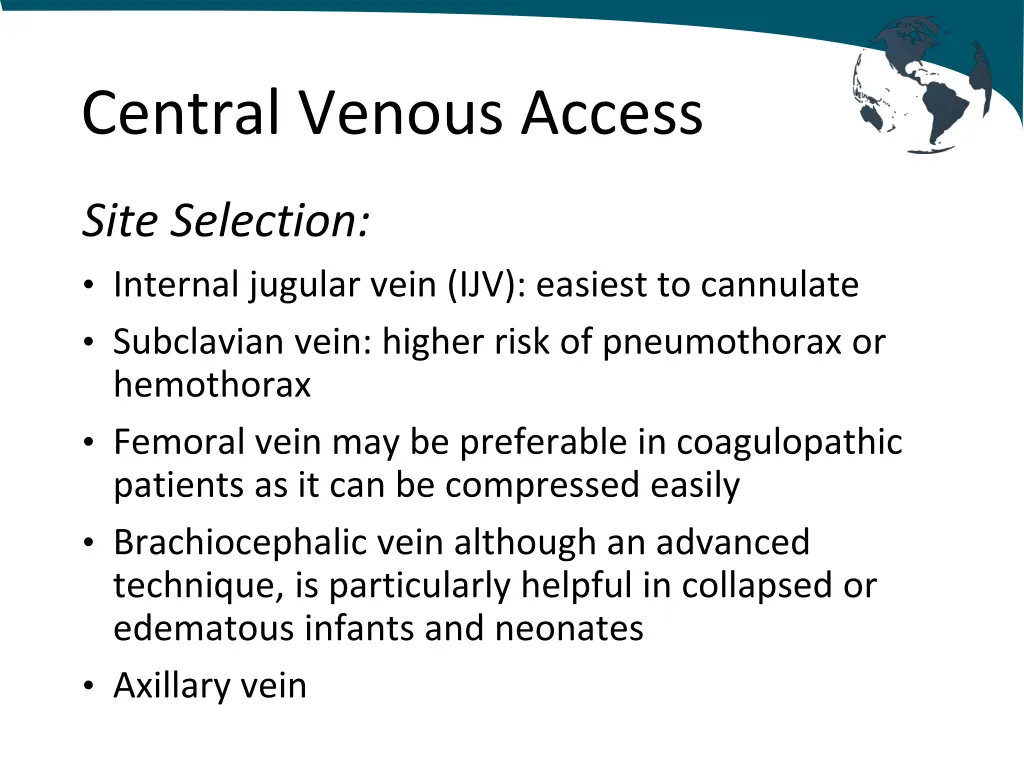 central venous access 2