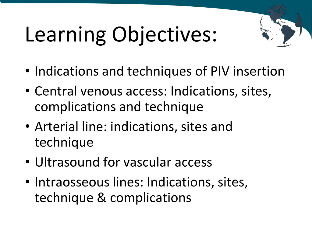 learning objectives