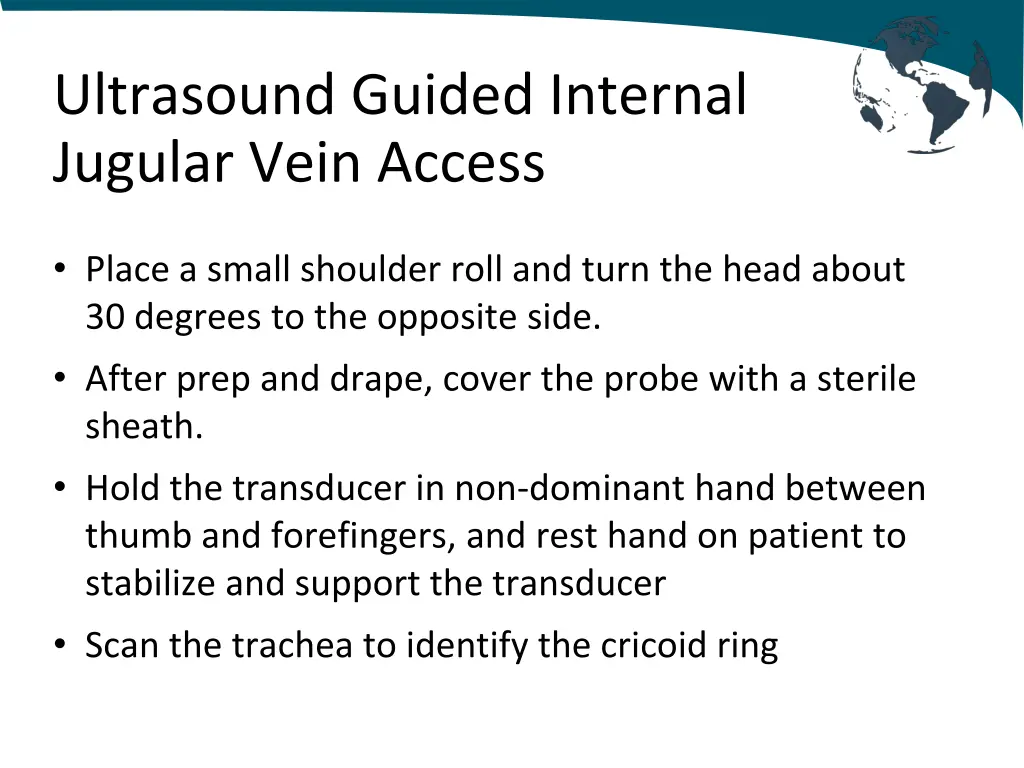 ultrasound guided internal jugular vein access