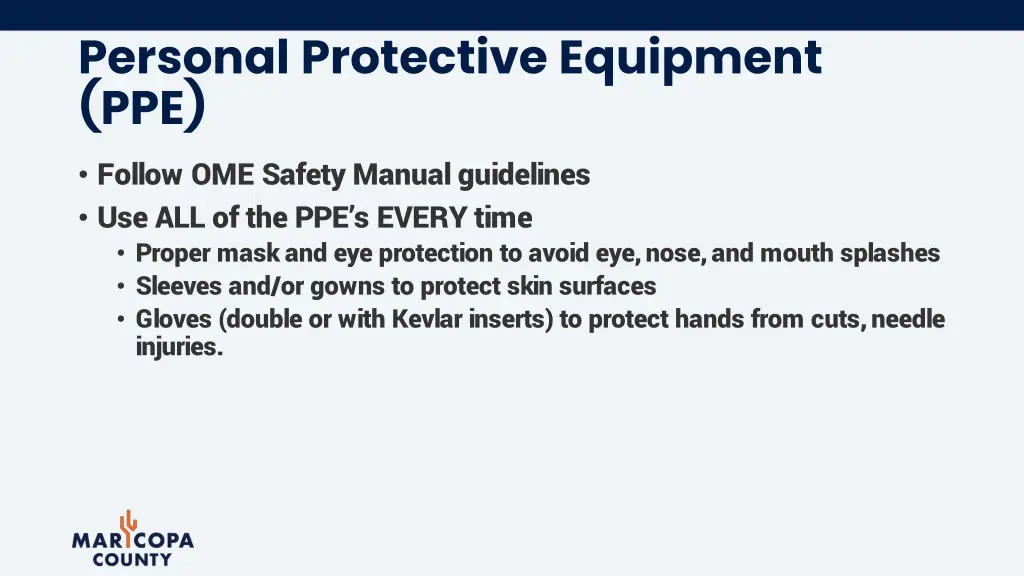 personal protective equipment ppe follow