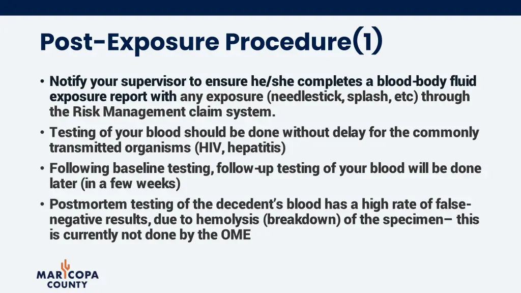 post exposure procedure 1