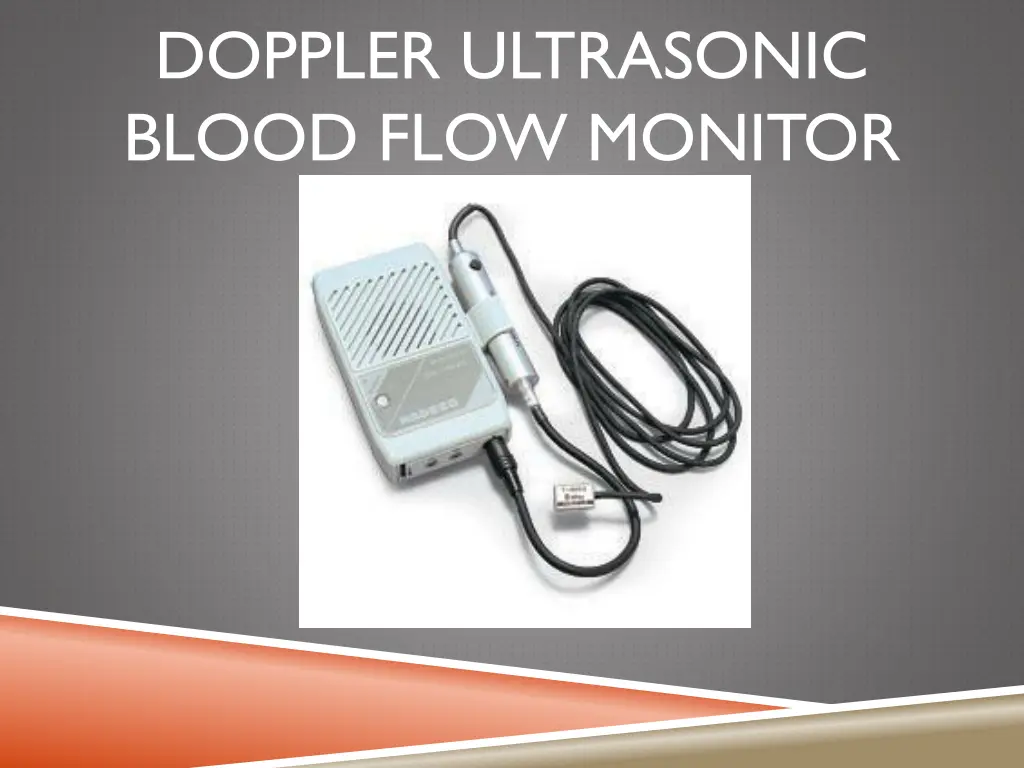 doppler ultrasonic blood flow monitor