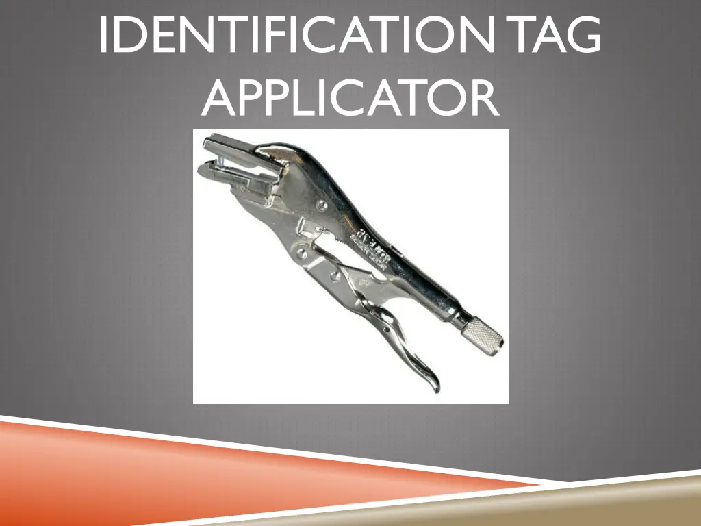 identification tag applicator