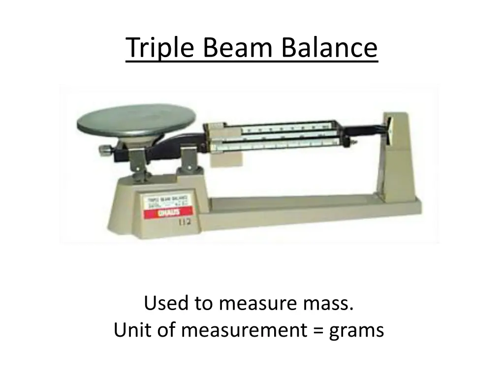 triple beam balance