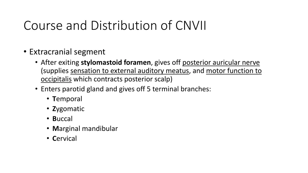 course and distribution of cnvii 2