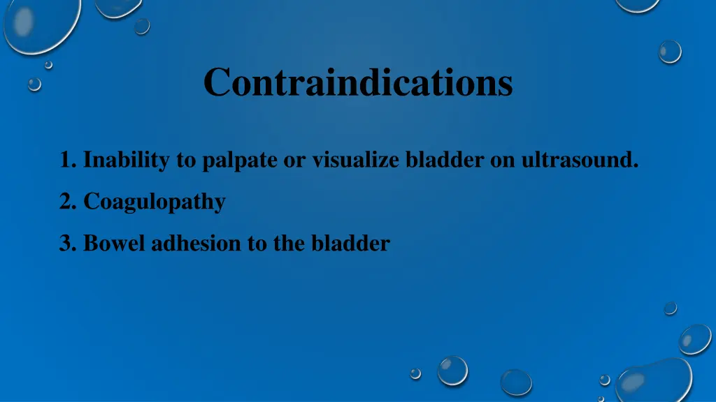 contraindications