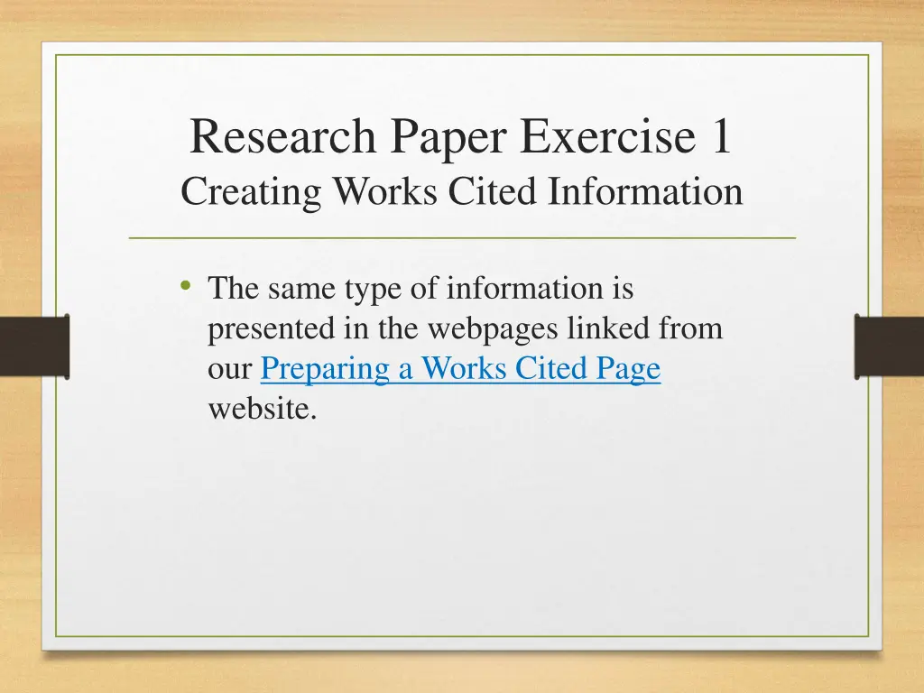 research paper exercise 1 creating works cited 3