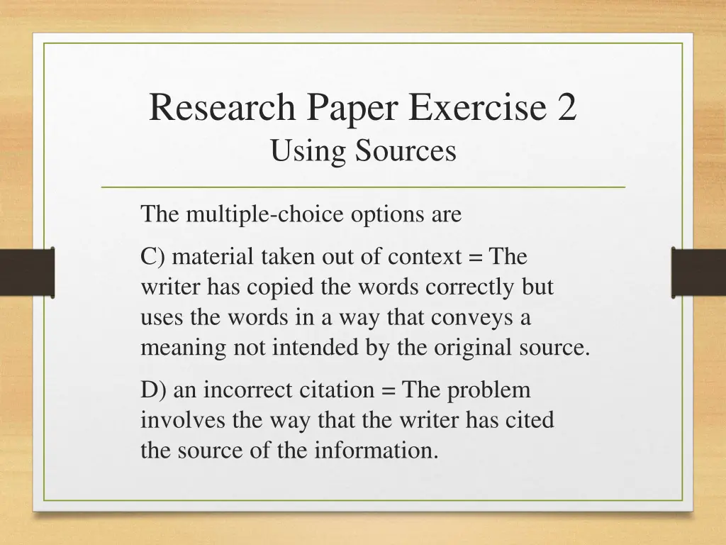 research paper exercise 2 using sources 2