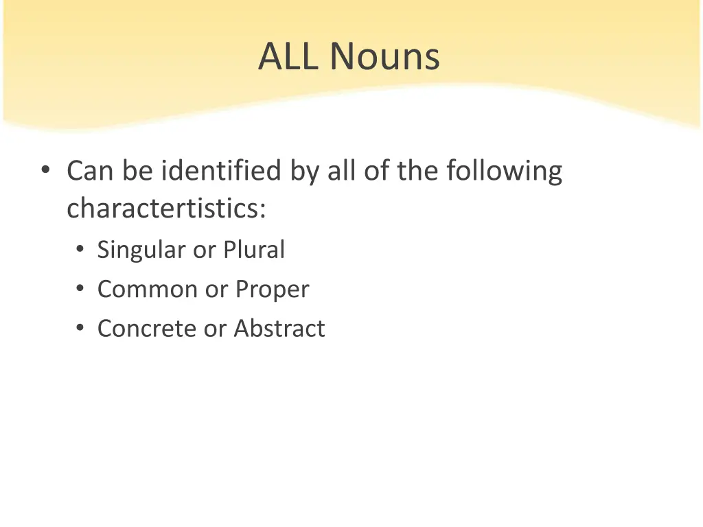 all nouns