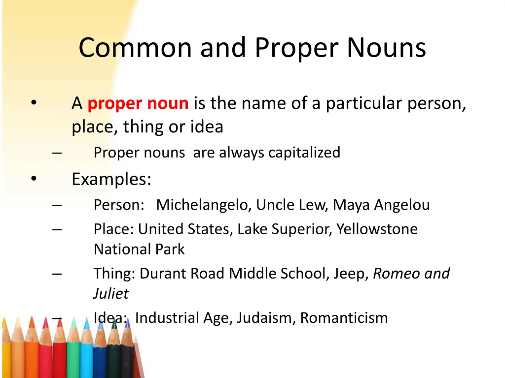 common and proper nouns 1