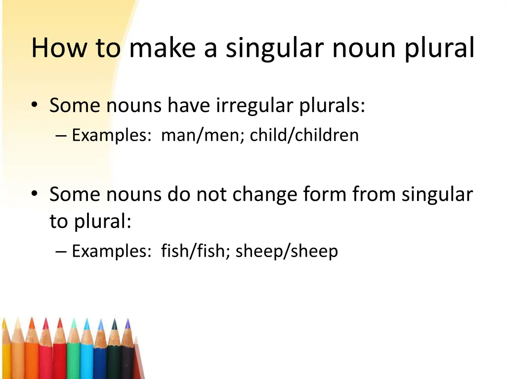 how to make a singular noun plural 5