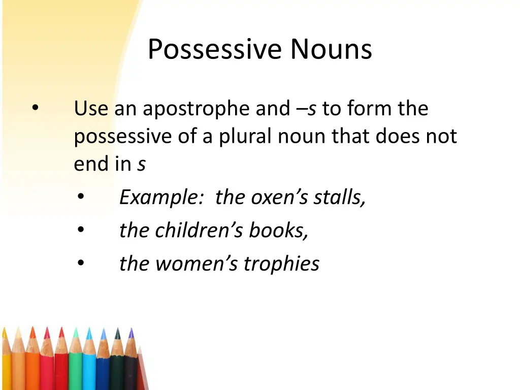 possessive nouns 1