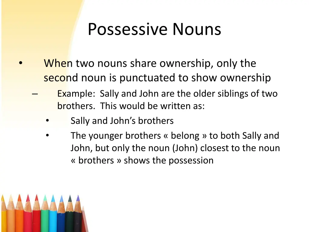 possessive nouns 2