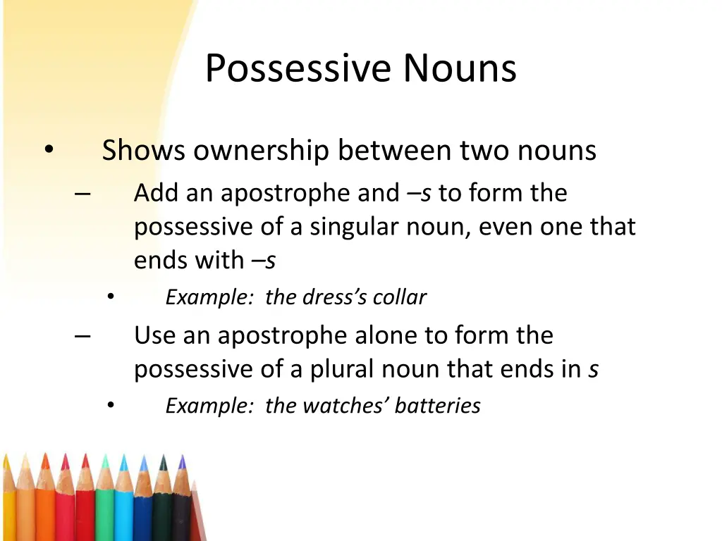 possessive nouns