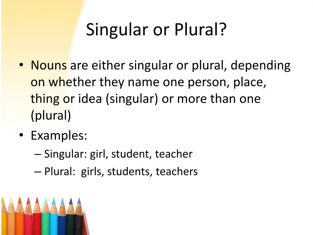 singular or plural