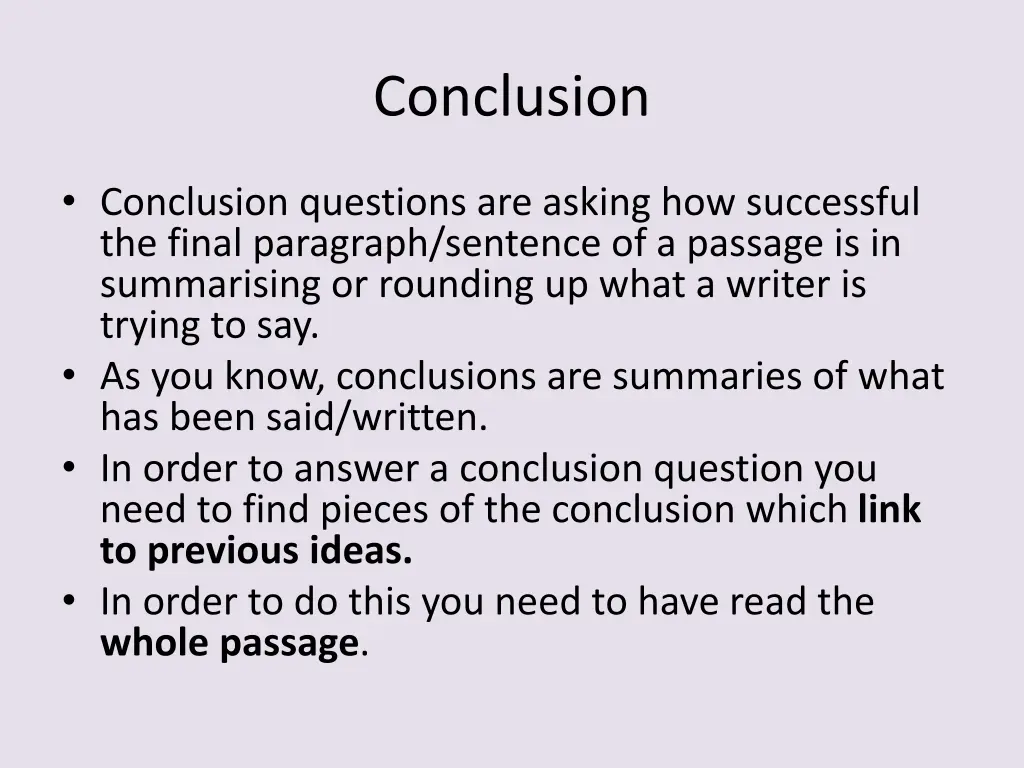 conclusion