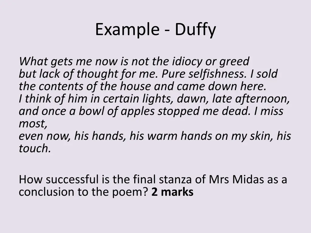 example duffy