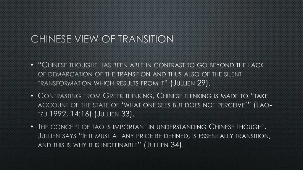 chinese view of transition