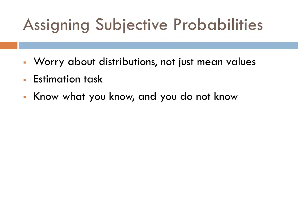 assigning subjective probabilities