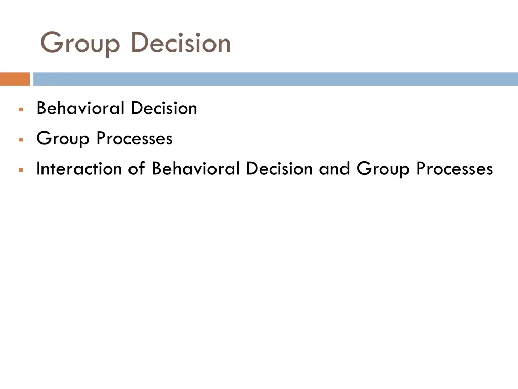 group decision