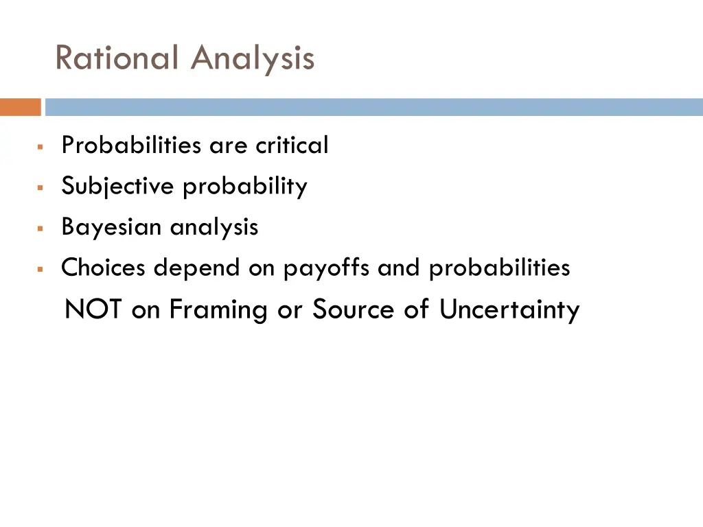 rational analysis