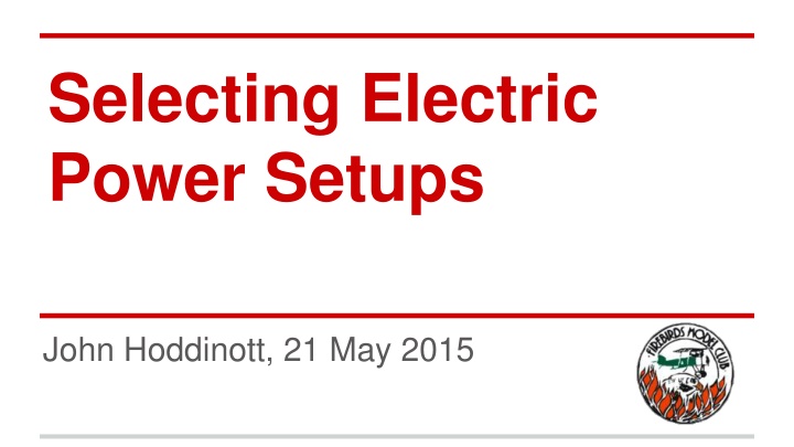 selecting electric power setups