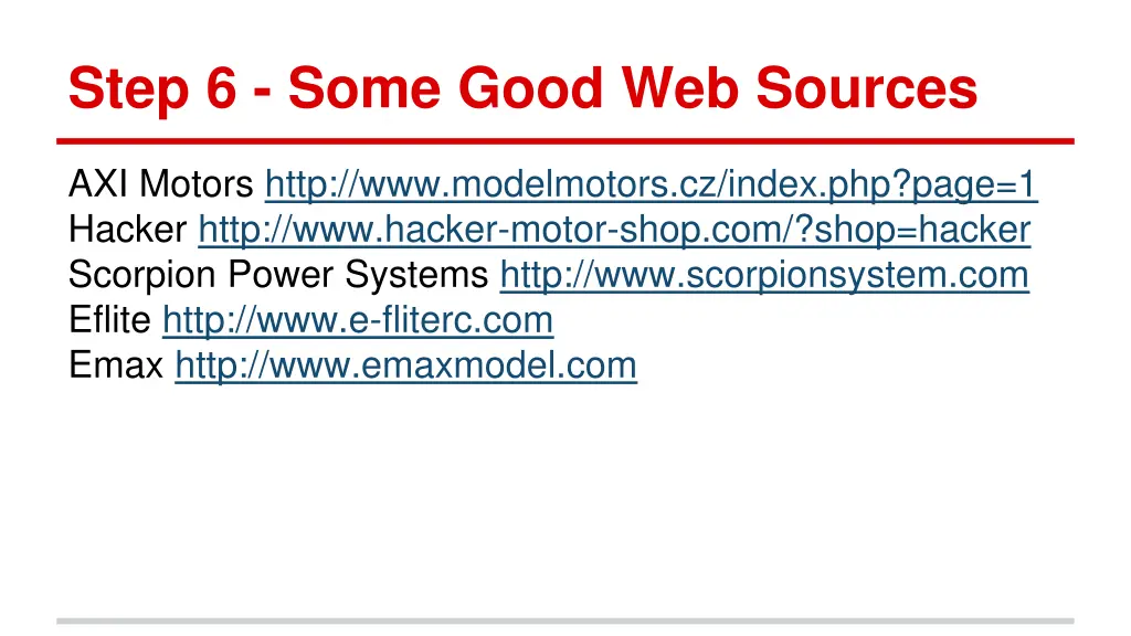 step 6 some good web sources