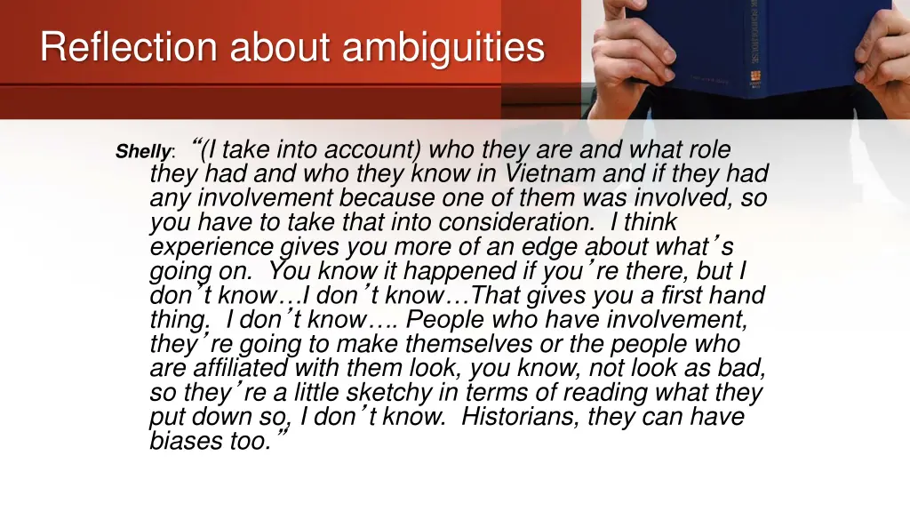 reflection about ambiguities