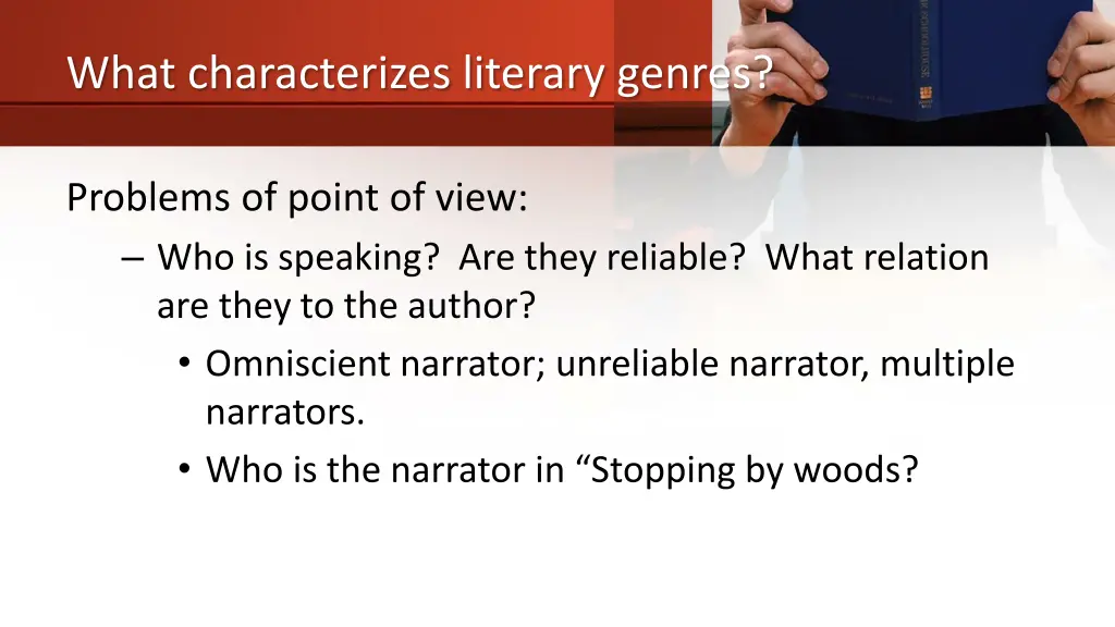 what characterizes literary genres 4