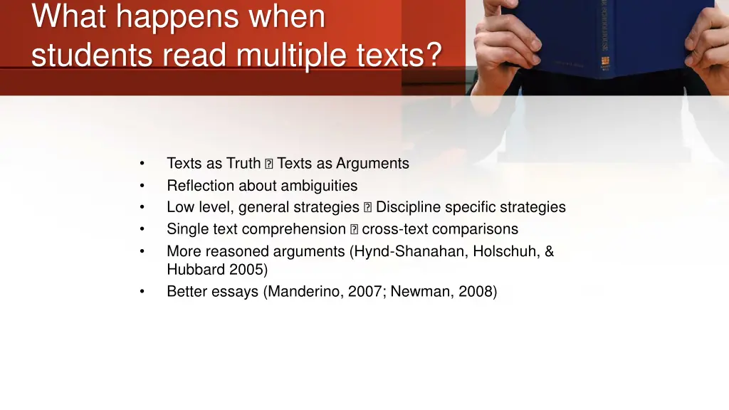 what happens when students read multiple texts