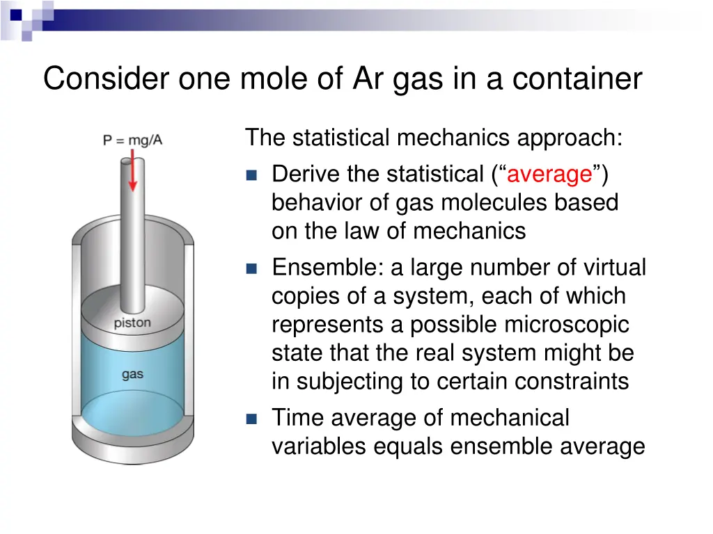 consider one mole of ar gas in a container 2