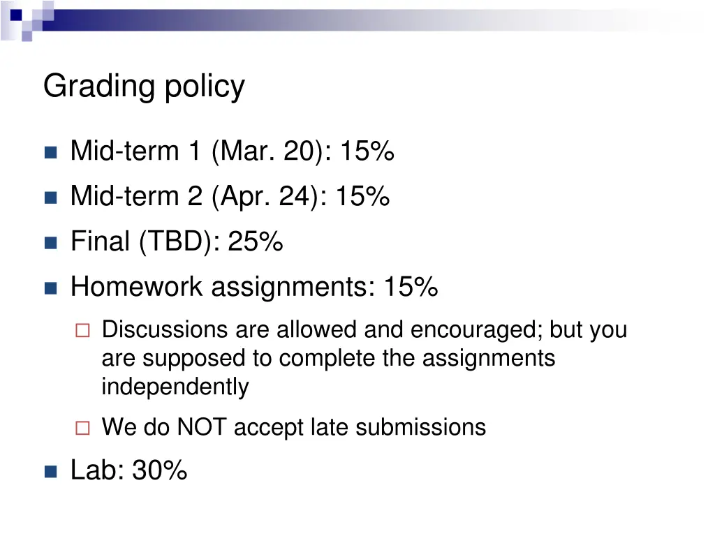 grading policy