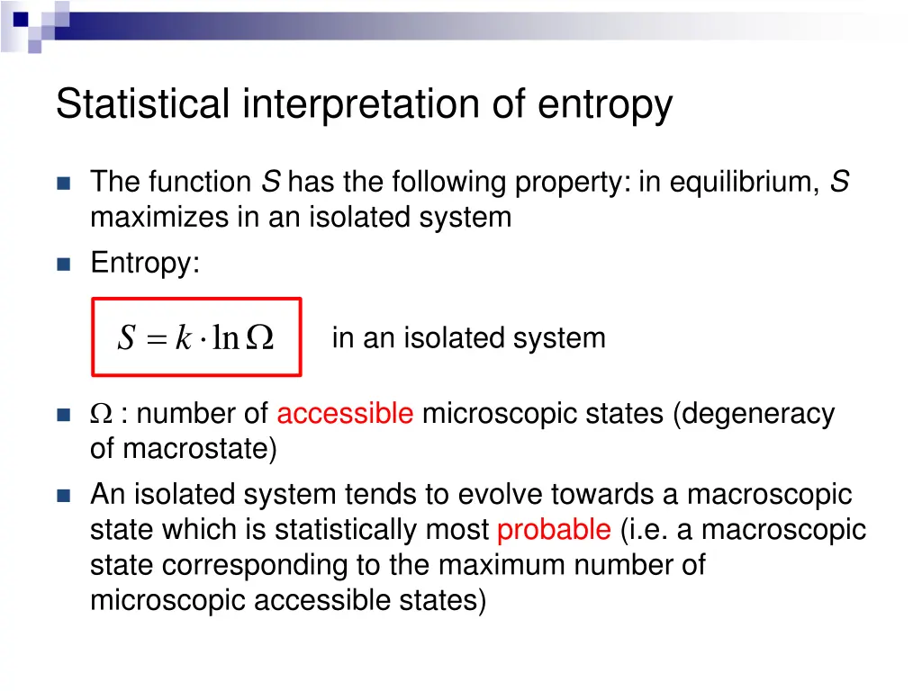 statistical interpretation of entropy