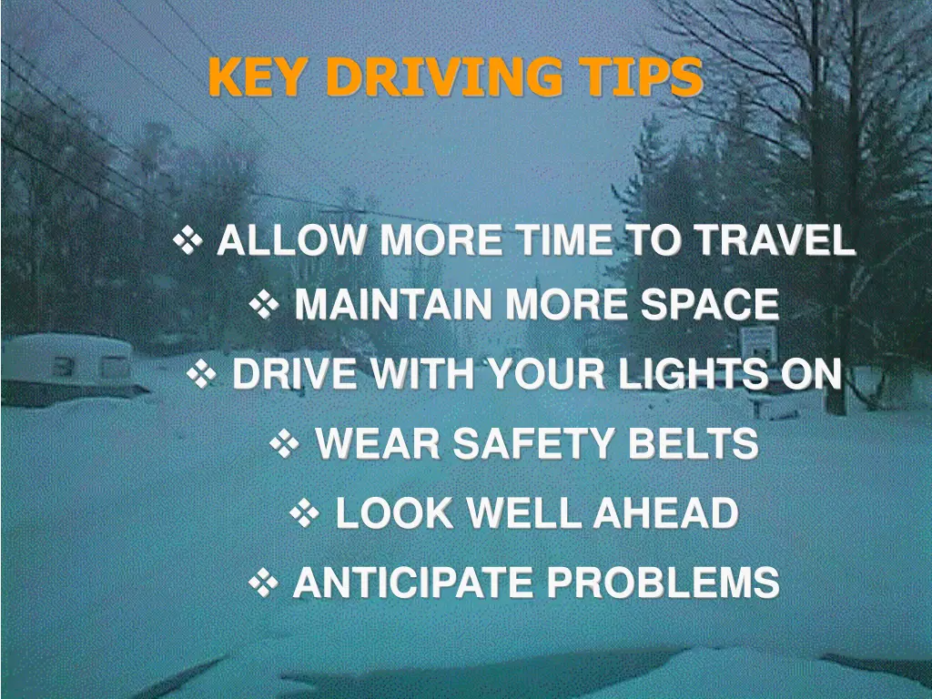 key driving tips