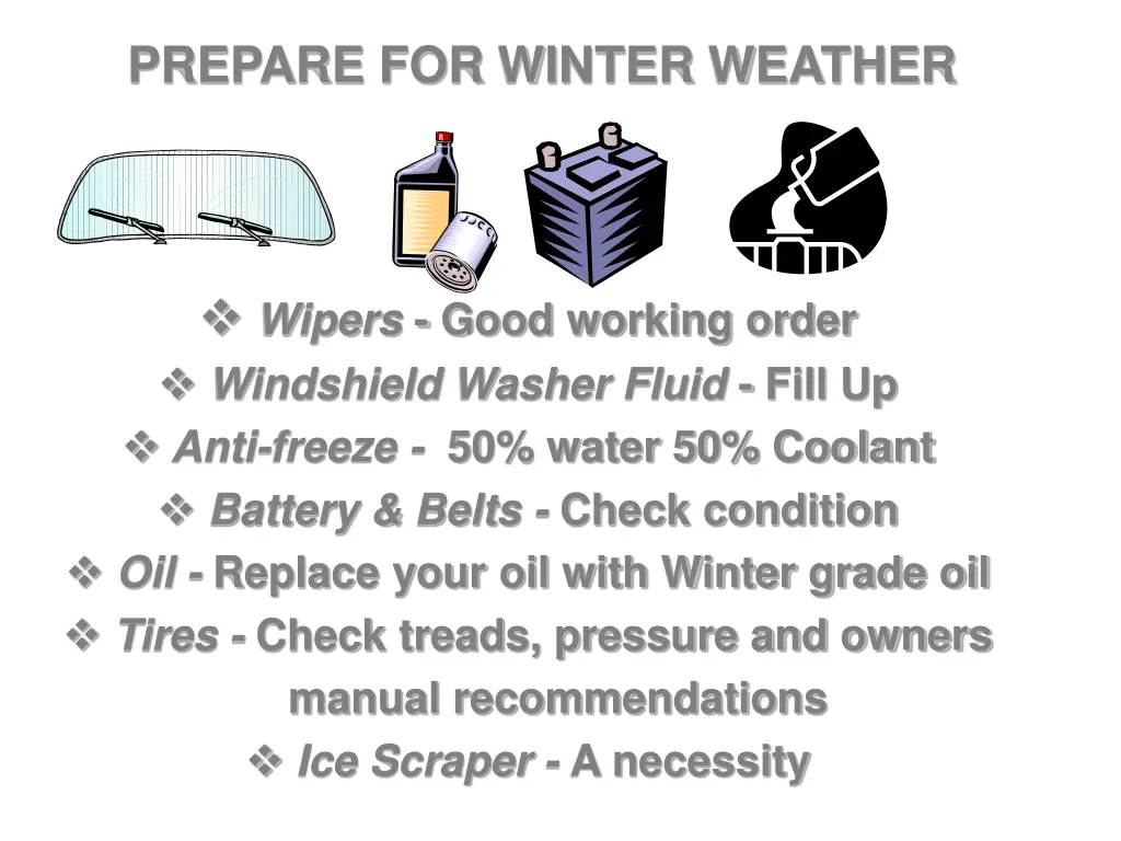 prepare for winter weather