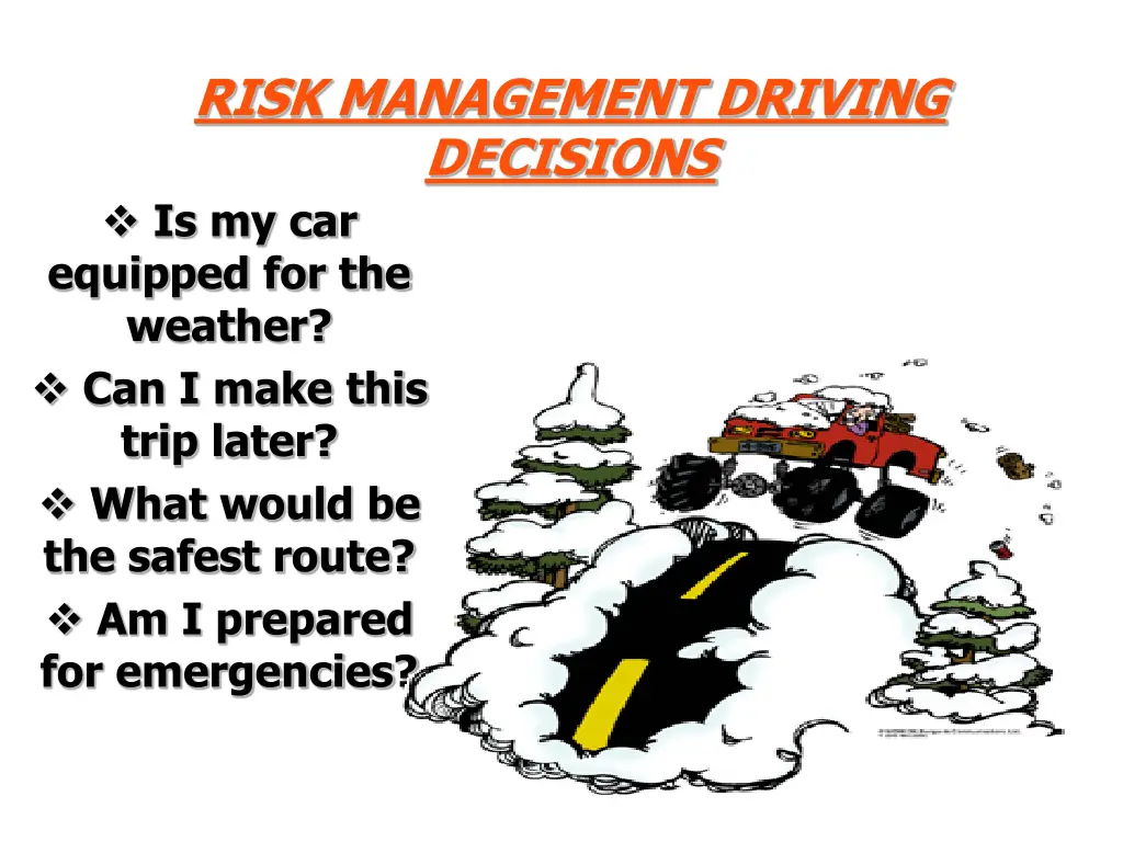 risk management driving decisions