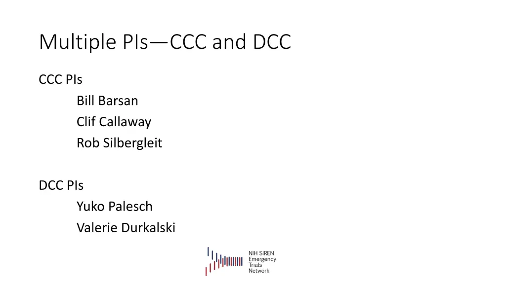 multiple pis ccc and dcc