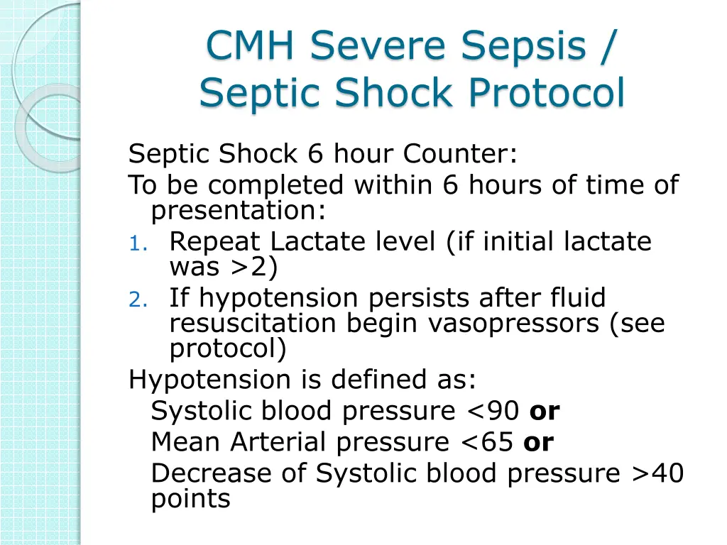 cmh severe sepsis septic shock protocol 4