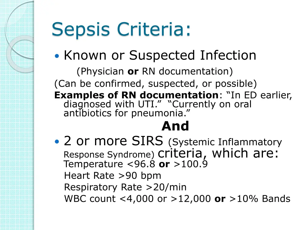 sepsis criteria