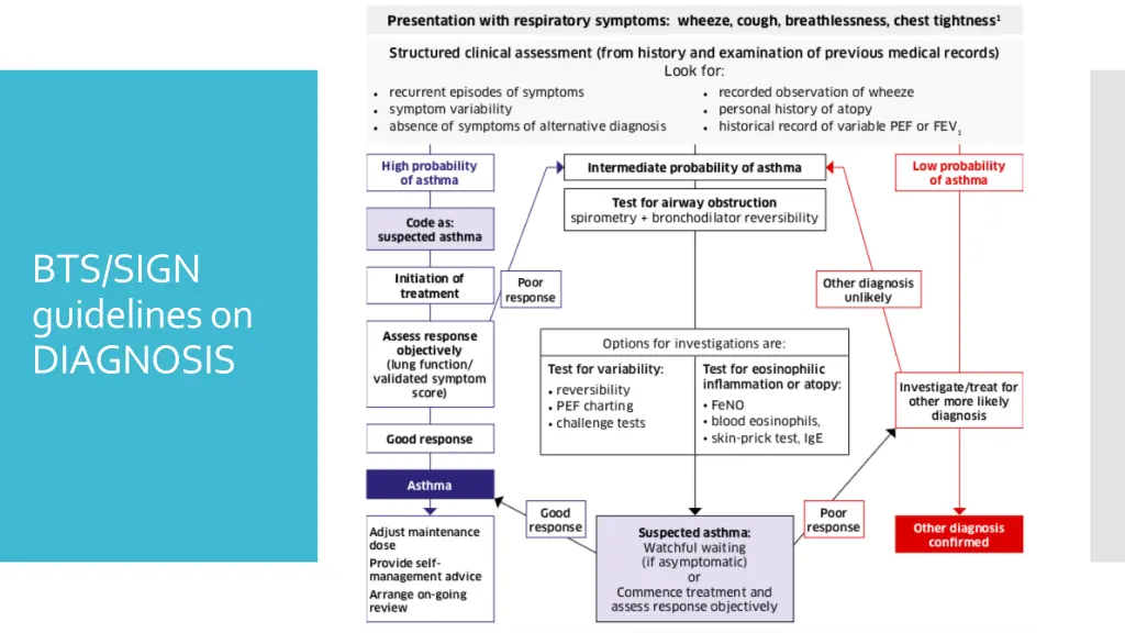 bts sign guidelines on diagnosis